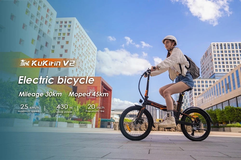 Le Vélo électrique KuKirin V2, roues 20 pouces pliant à 479€ stock EU