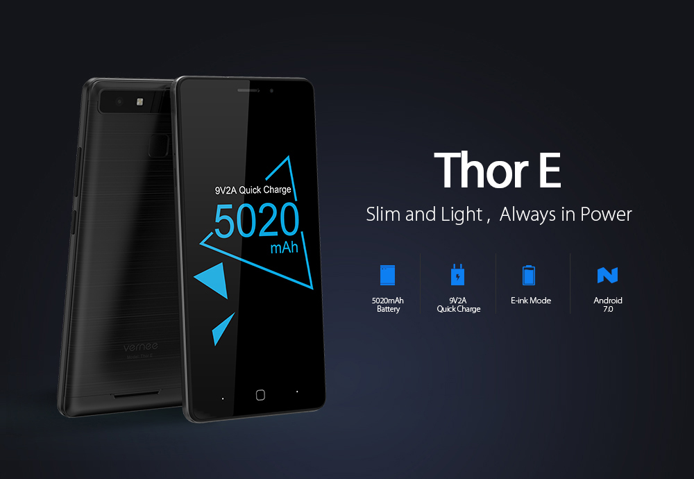 Smartphone Vernee Thor E, le 5 pouces super autonomie 8 cœurs 88€43 entrepôt France