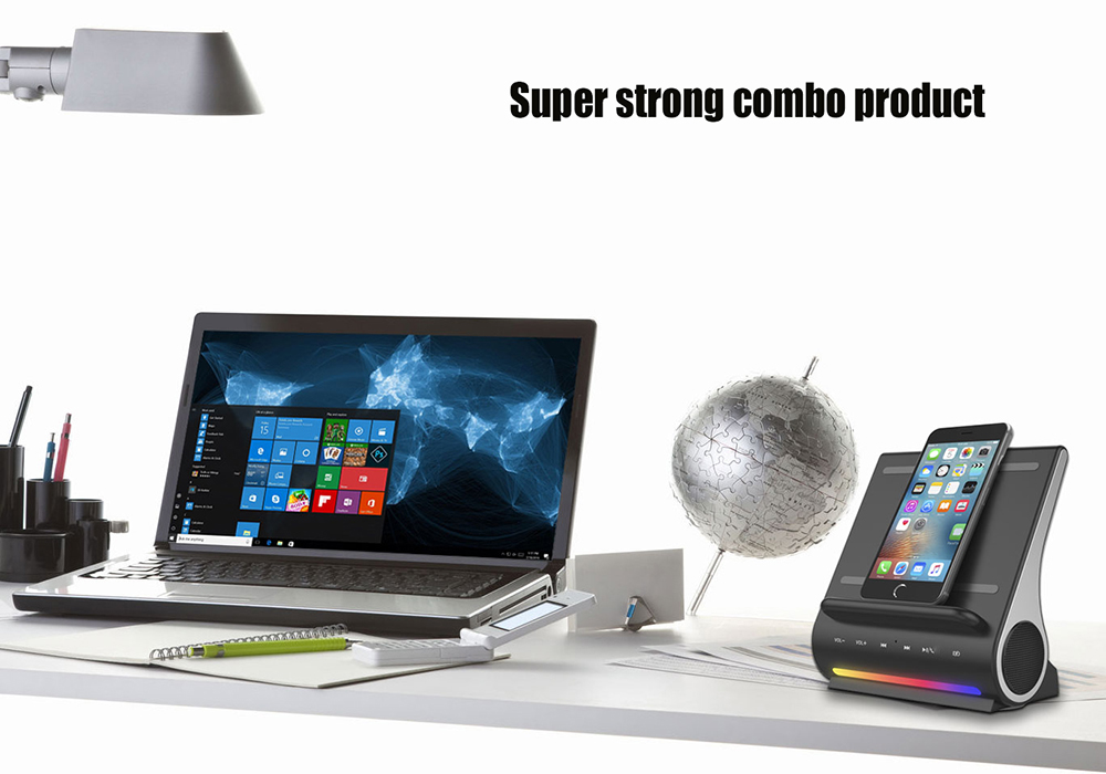 AZPEN D100, dock audio Bluetooth 3 en 1 charge Qi à 54€76