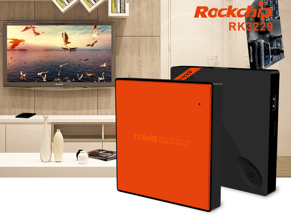 Boîtier TV 4K Mini MXQ Quad-core Rockship RK3229 à 33€90