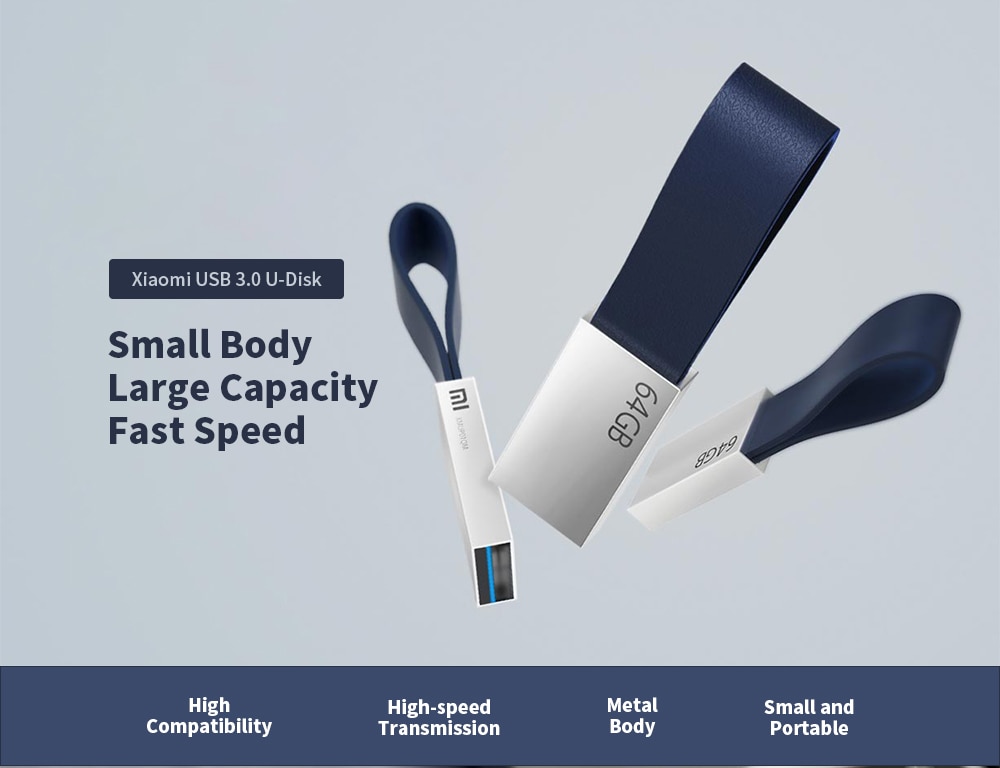 Clé USB Xiaomi 64 Go, USB 3.0 XMUP01QM à 12€28