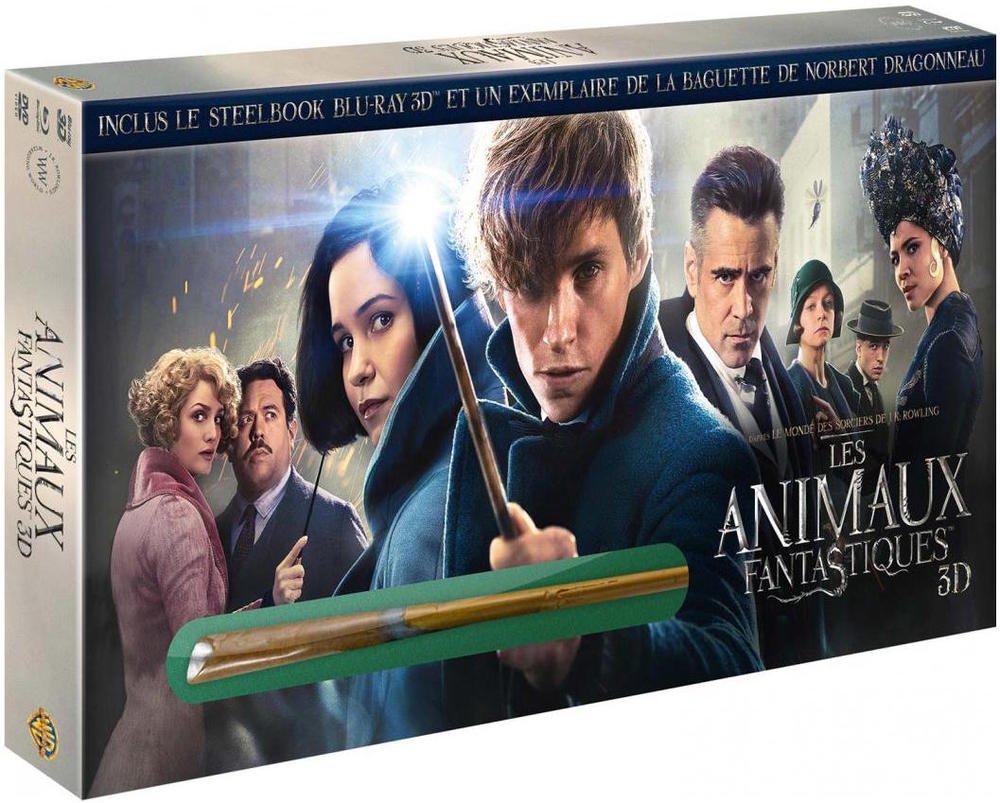 Les animaux fantastiques, Blu-ray 3D + Blu-ray + DVD + Digital HD, édition collector avec Baguette à 24€90 @ Amazon 