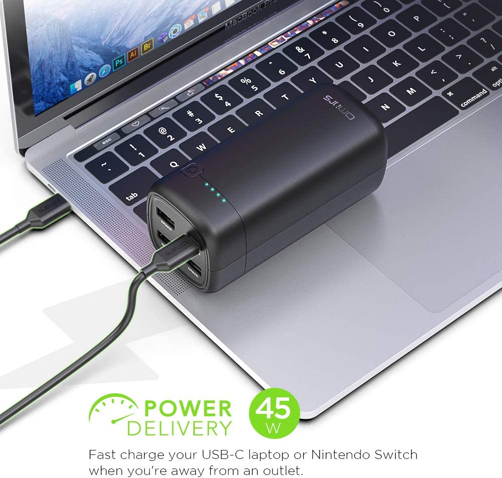 Batterie Externe 20000mAh 4 ports compatible Macbook/Switch via charge PD à 12€50