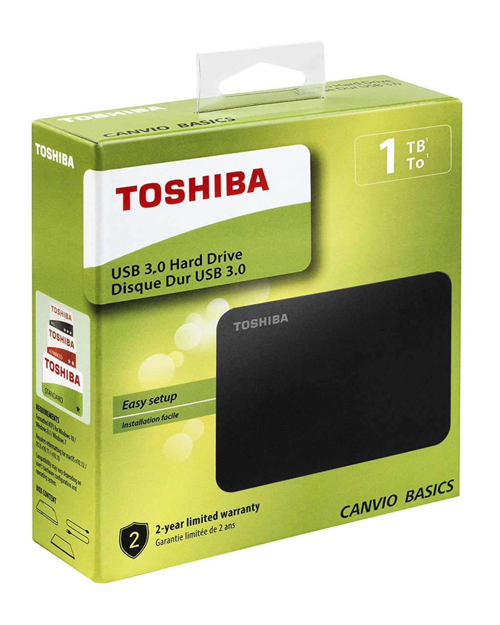 20% réduction Google Shopping, Disque dur externe Toshiba Canvio 1To, USB3.0 39,99€