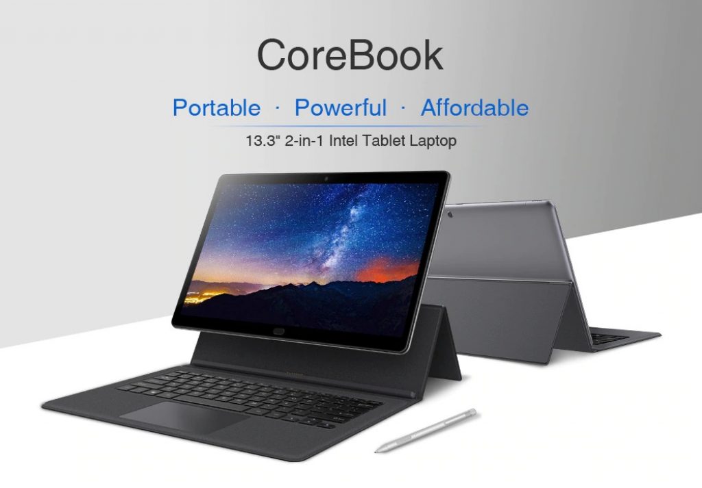 PC Hybride Chuwi CoreBook 2 en 1, 13.3″ et CORE M3-7Y30 (432€50)