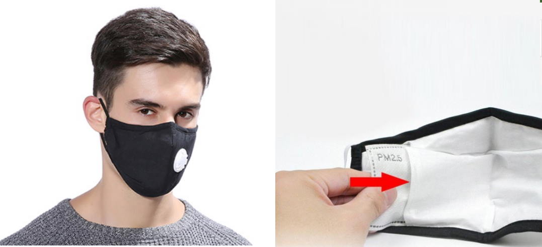 Des masques de protection réutilisables grands public avec filtre PM2.5 à petit prix (1€21 par 20)