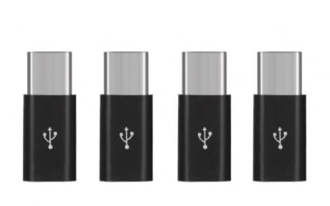 4 adaptateurs MicroUSB vers USB-C à 0,74€