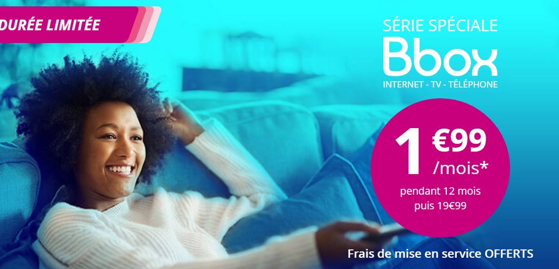 BBOX ADSL à 1€99 par mois pendant 1 an (+3€ la box)
