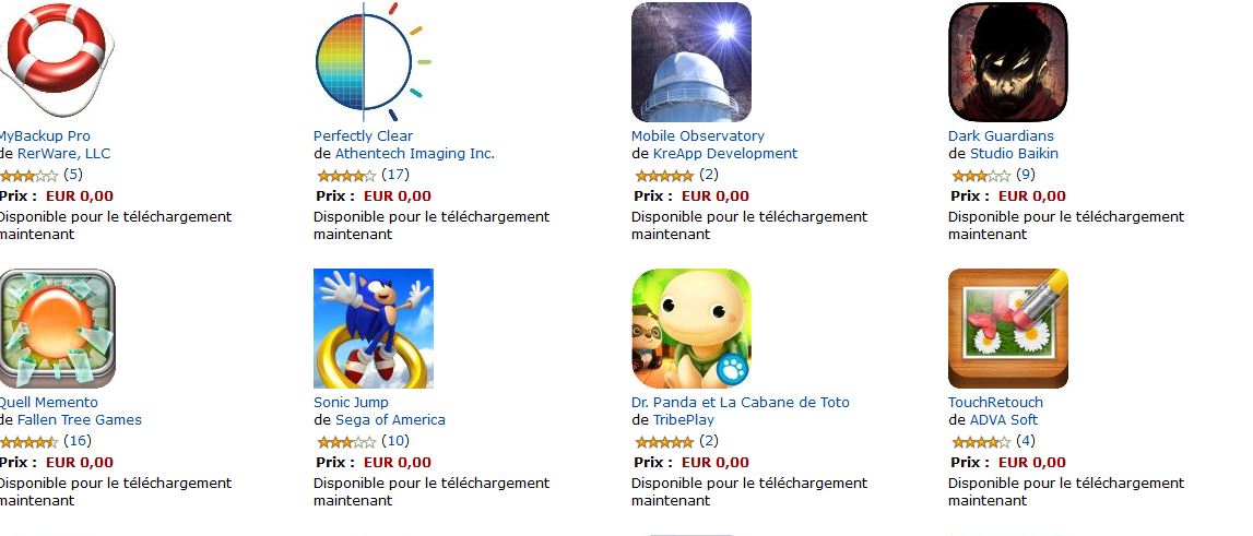 100€ d'application Android offertes sur Amazon App-Shop