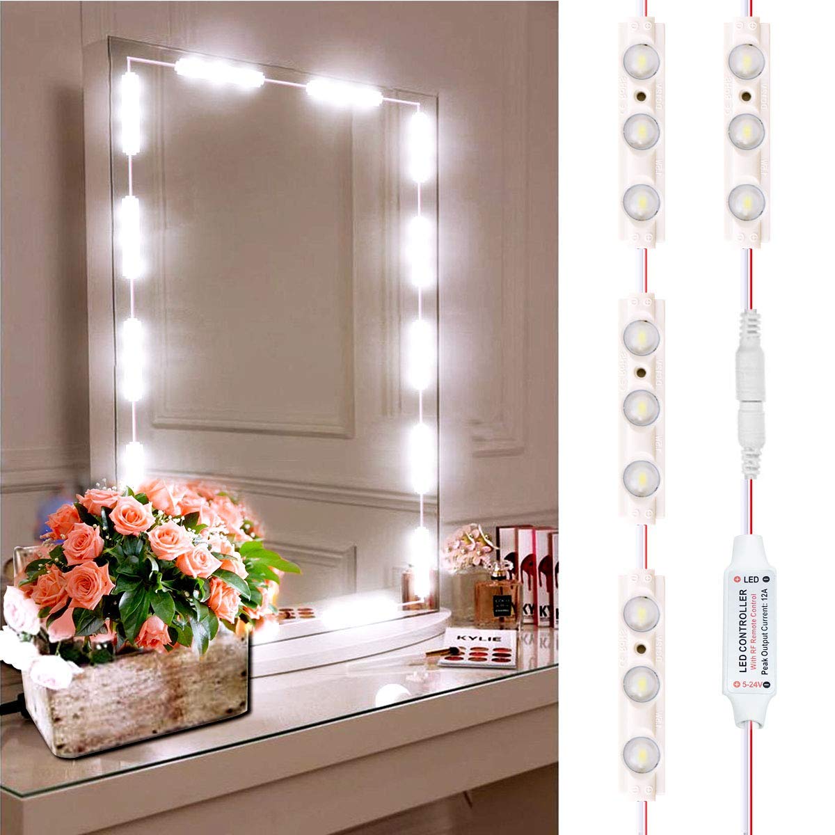 Kit éclairage ruban 75 Led pour Miroir, Dressing, Cuisine ... avec télécommande 11€49 @ Amazon