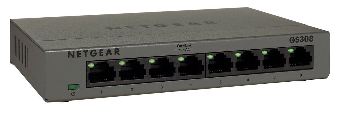 Switch 8 Ports Gigabit Netgear métal GS308-100PES à 17€99 @ Amazon