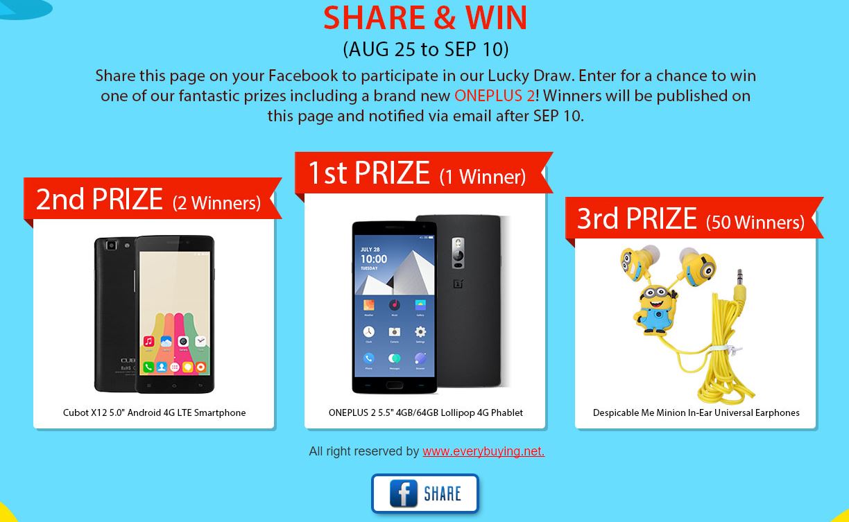 40 Smartphones en vente spéciale et Oneplus 2 à gagner