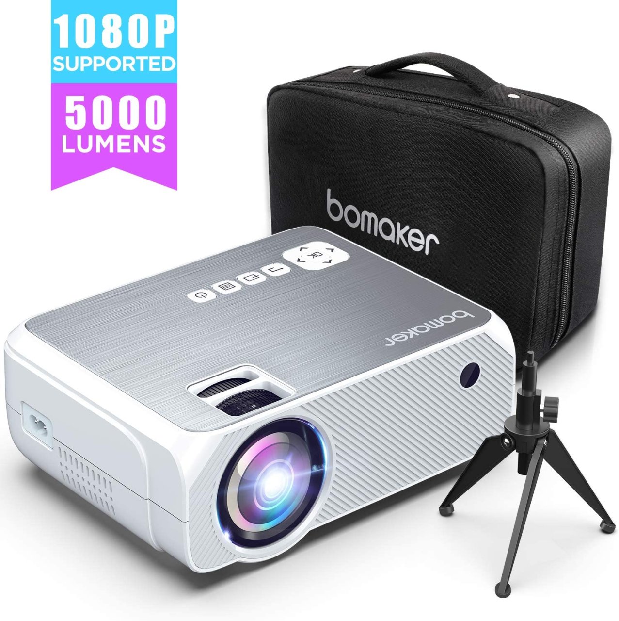 Vidéoprojecteur LED 720p BOMAKER avec Trépied et Sac à 65.99€ @ Amazon