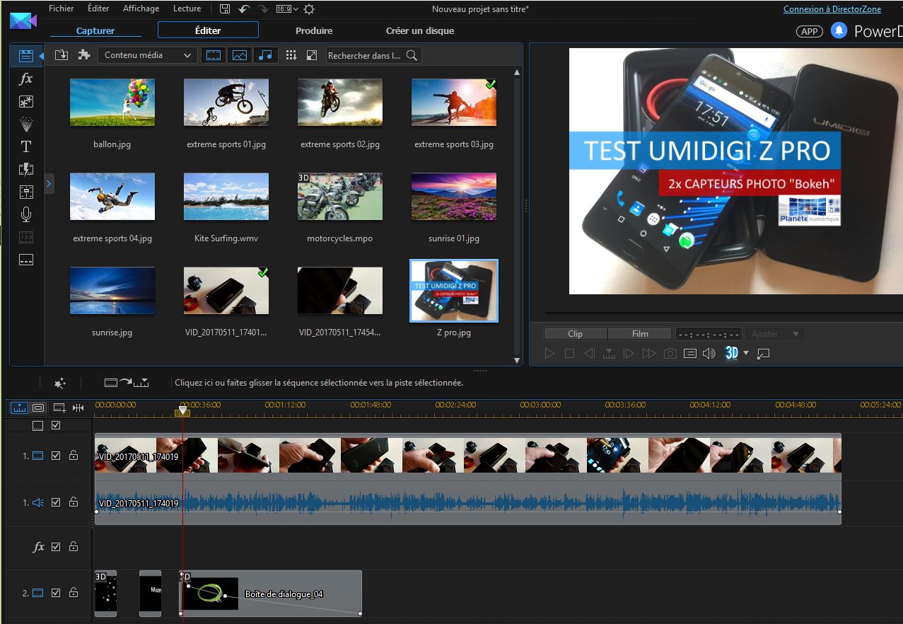 Logiciel montage vidéo CyberLink PowerDirector 14 LE gratuit