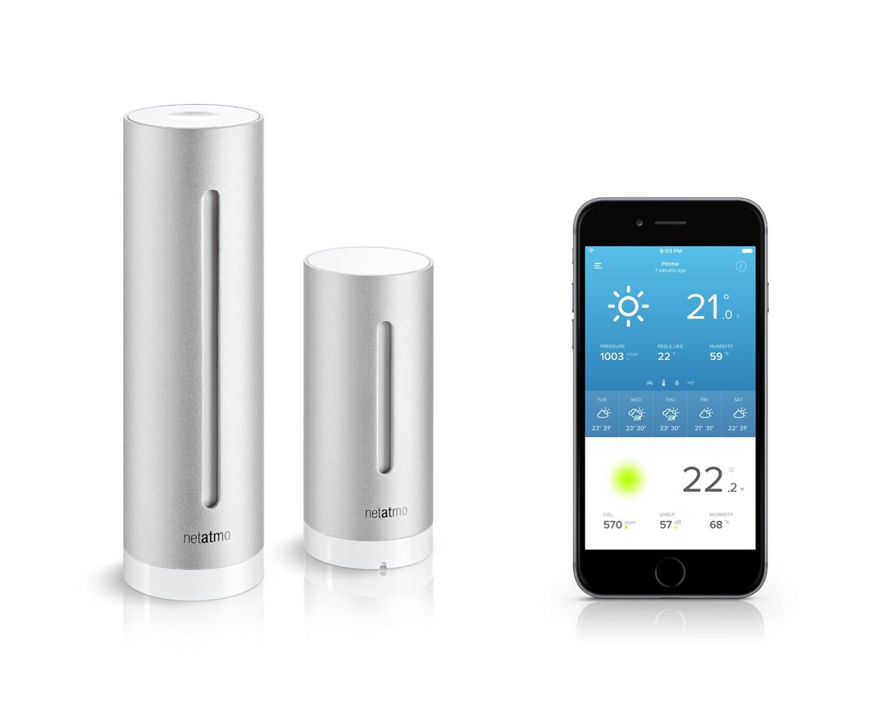 Station Météo Netatmo évolutive pluviomètre/anémomètre pilotable Smartphone 118€99