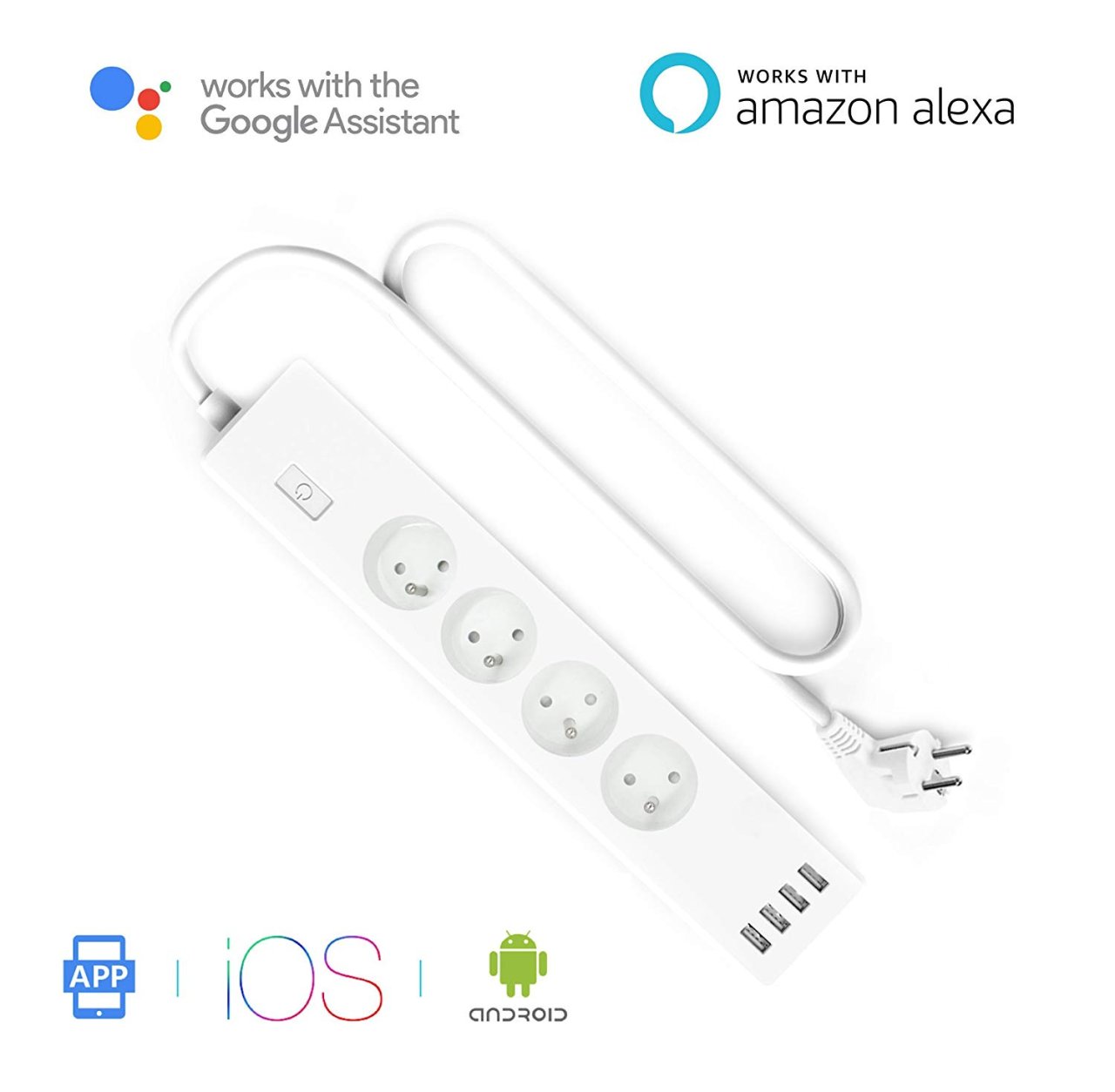 Bloc Multiprises avec USB Intelligent Compatible Alexa, Google Home et IFTTT iOS et Android à 25€19 @ Amazon 