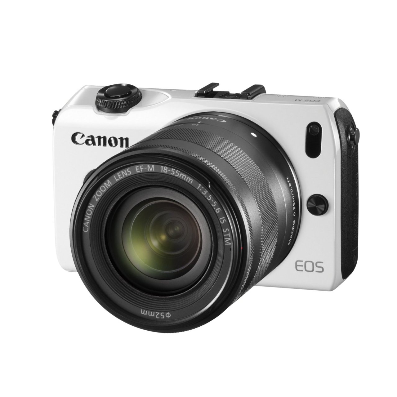 Appareil photo hybride EOS M Canon blanc Kit 18-55 à 703€ vente flash