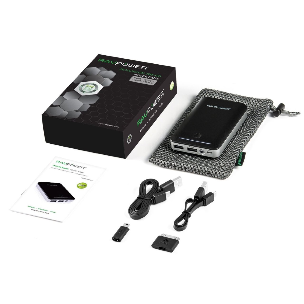Batterie externe de secours Ravpower 8400mAh à 15€99 et 10400mAh à 21€99