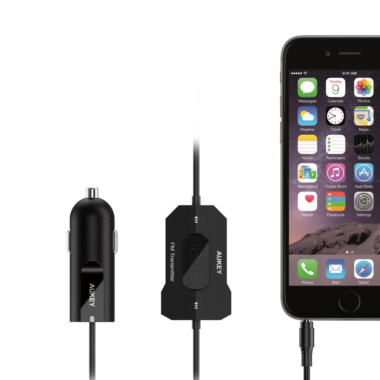 AUKEY Transmetteur FM Allume Cigare Chargeur USB à 10€19 @ Amazon