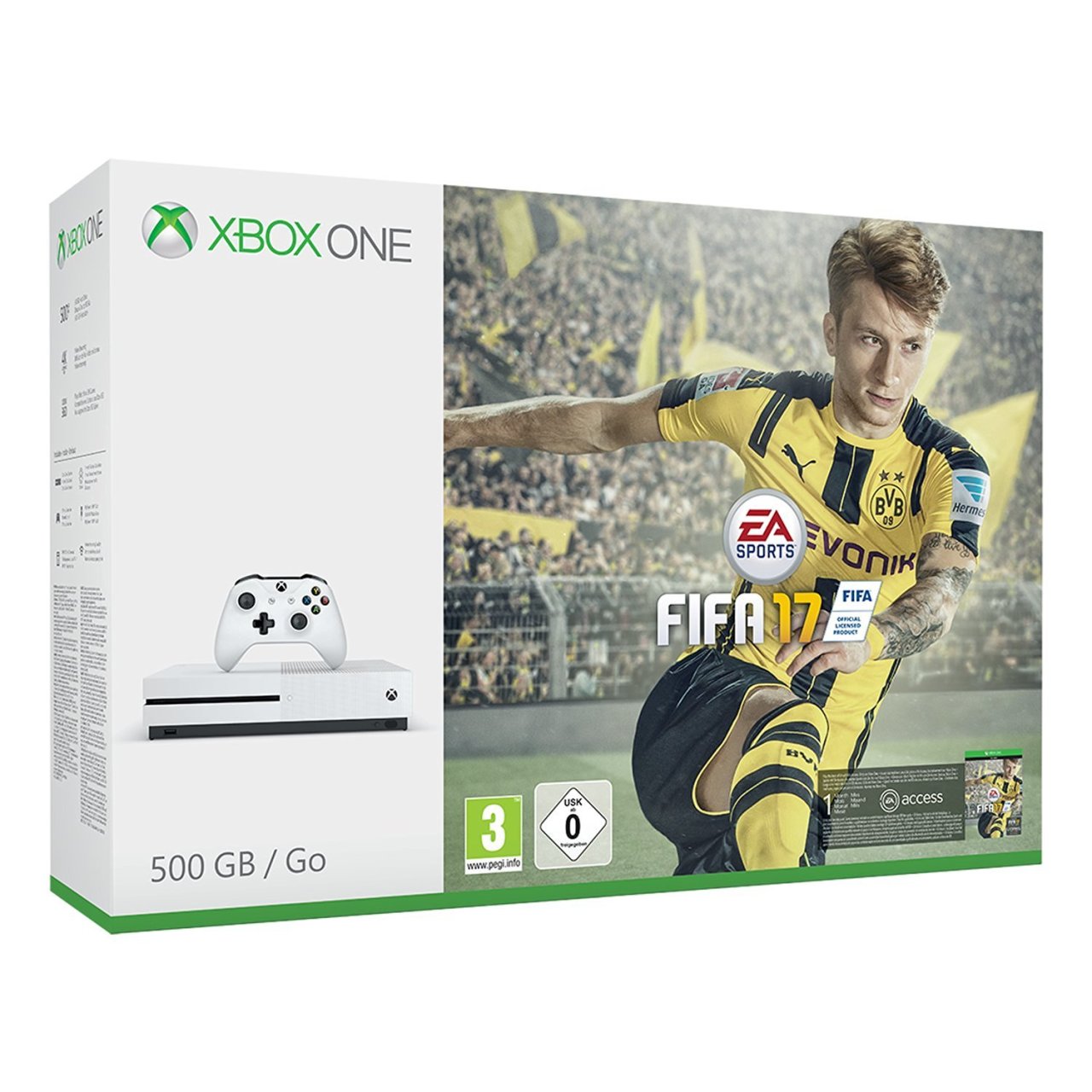 Pack Console Xbox One S 500 Go avec Fifa 17 pour 232,74 livré @ Amazon