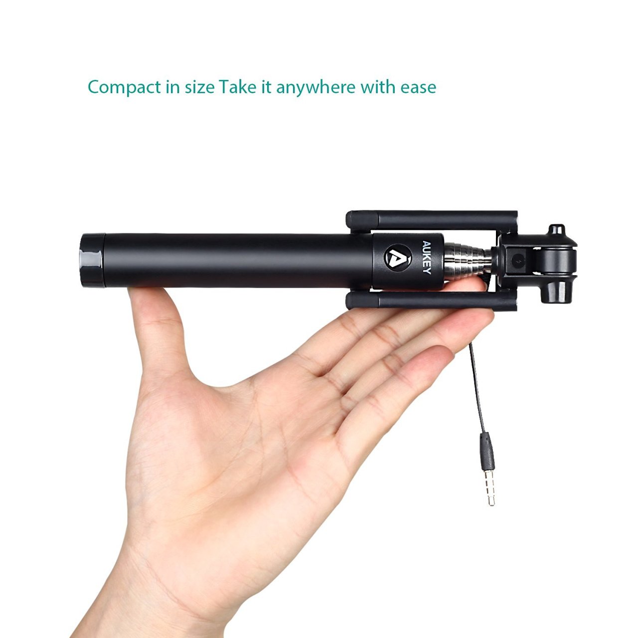 Perche à Selfies Aukey Noire filaire à 1.5€ @ Amazon 