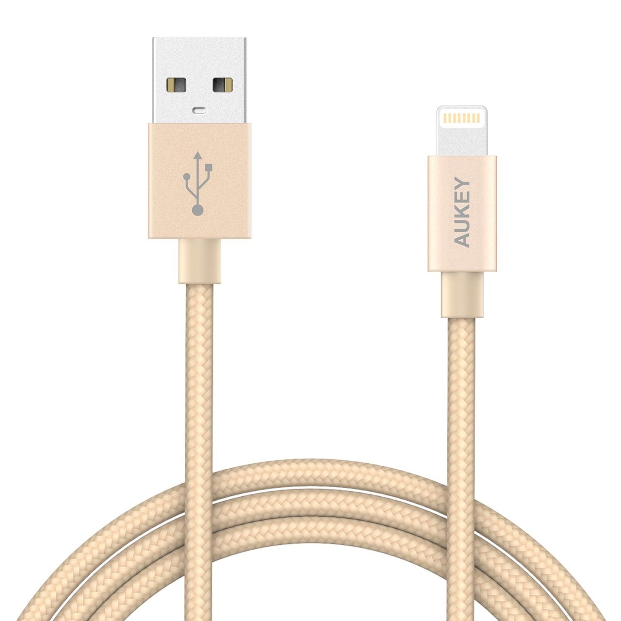 AUKEY Câble Lightning 1,2M Nylon Tressé certifié Apple MFI 3€99 