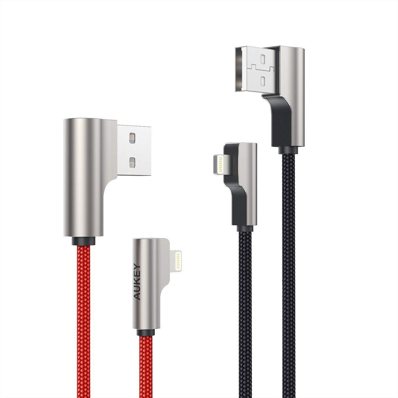 Pack 2 câbles Lightning coudés AUKEY certifiés MFI 10€99 @ Amazon