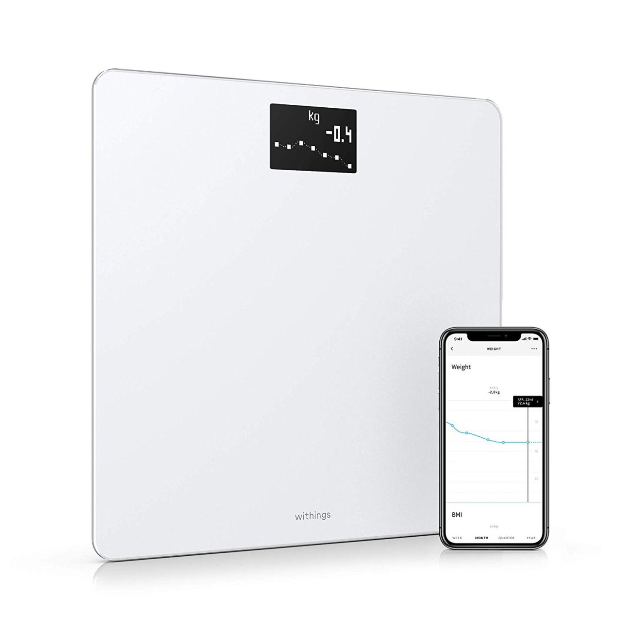 Pese personne connecté WITHINGS NOKIA BODY noir ou blanc à 39,99€