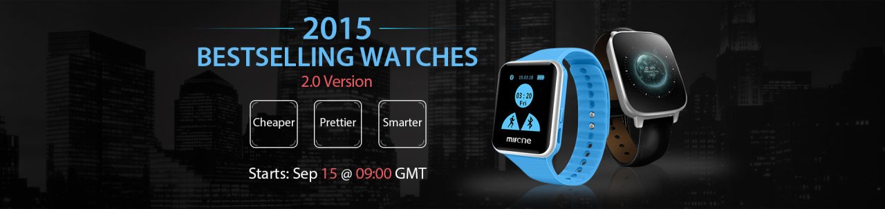 Festival des Smartwatchs chez Everbuying (Ulephone Uwear, Mifone W15,Zeblaze Crystal et DZ09 dès 17€50)