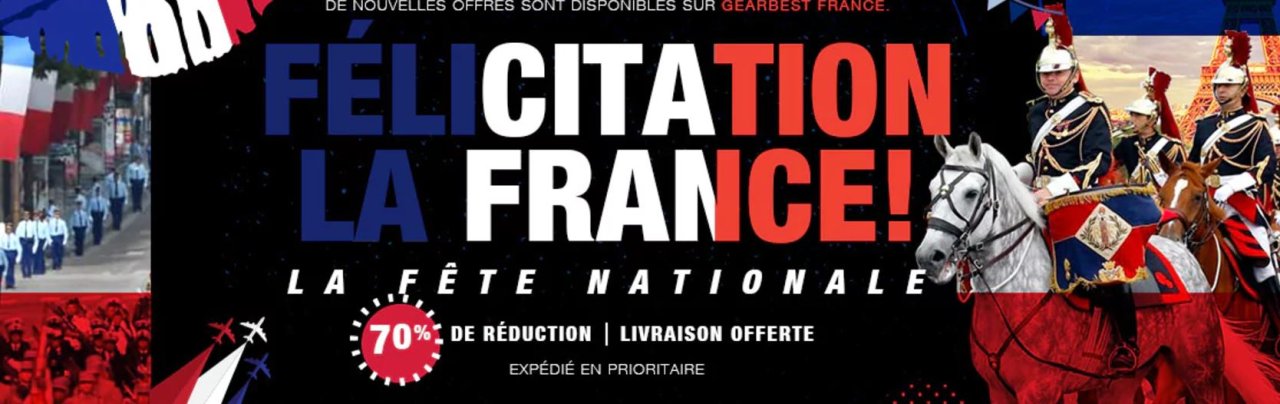 Opération 14 juillet chez Gearbest, promotions à gogo, équivalent Nokia 3310 à 17€61