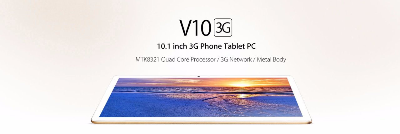 Tablette 10 pouces Onda V10, HD, Android 5.1 avec 3G à 62€29 !
