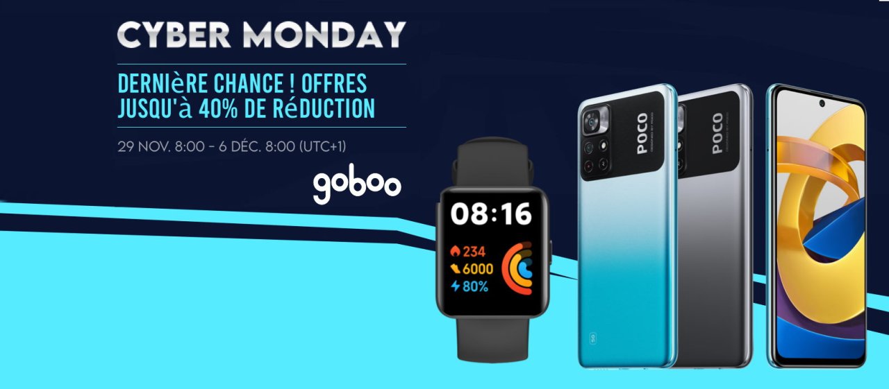 Cyber Monday, promotions Xiaomi Mi10, POCO M4 5G et plus chez Goboo