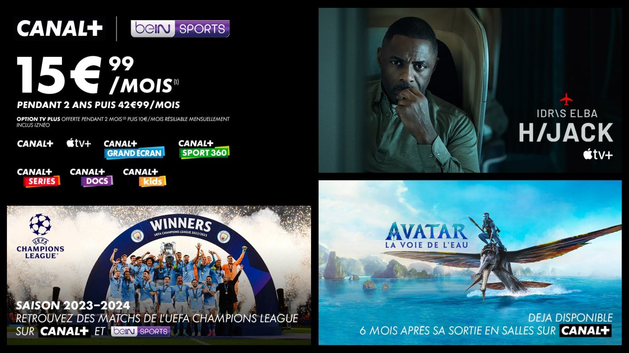 Vente privé, CANAL+ avec BEIN sport et Apple TV+ à 15,99€ (Engagement 24 mois)