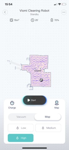 Sur la carte se voit nettement le déplacement en Y du mode lavage