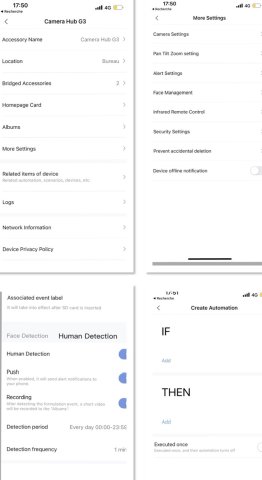 Aqara G3, de nombreux réglages 