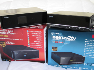 Arrivée des lecteurs multimédia double tuner TNT enregistreur O2 Nexus2TV et HMR2000 pour test