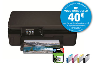 Imprimante multifonction Wi-Fi HP PhotoSmart 5520 + second pack cartouches 41€ livrée !