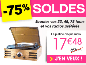 Platine 33, 45, 78 tours avec sa radio AM/FM à 17€48 livrée