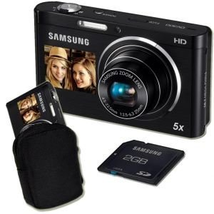 99€99 SAMSUNG DV300F Noir APN Double écran Wifi + Carte 2Go + Etui