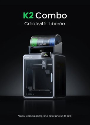 Creality K2 Combo CFS : l'Imprimante 3D Multi-Couleurs Ultra-Rapide et Compacte à 409€