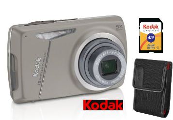 [ÉPUISÉ] Idée vacances : Appareil photo numérique Kodak 12 Mpix + Carte Mémoire 4 Go + Housse 52,33 € LIVRAISON GRATUITE !
