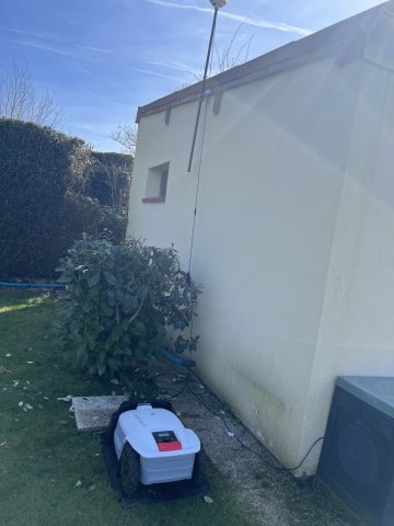 Mise de l'antenne en hauteur