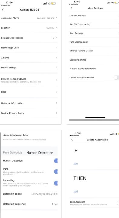 Aqara G3, de nombreux réglages 
