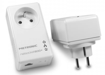 25€ la paire d'adaptateurs CPL NetSocket 500 Mbit/s Metronic 