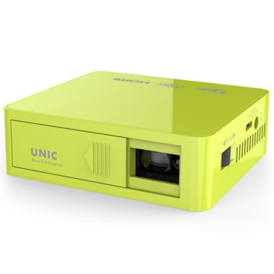 Nouveau mini projecteur à batterie Unic UC50 à 105€ en vert