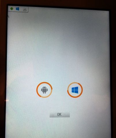 Teclast X80HD, le menu de sélection du système au boot