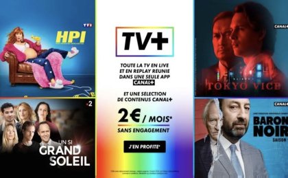 TV+ : Plus de 80 chaînes dont TNT, REPLAYS, Series et bien plus encore à 2€ par mois