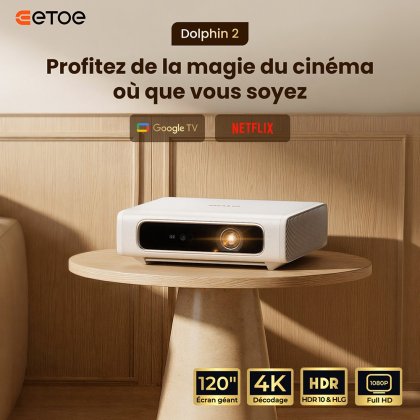 ETOE DOLPHIN 2 : le projecteur portable RGB laser tombe à 632 €, 30% de réduction sur son prix de lancement