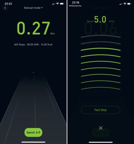 L'application Walkingpad/Mi Home est aussi une télécommande/moniteur