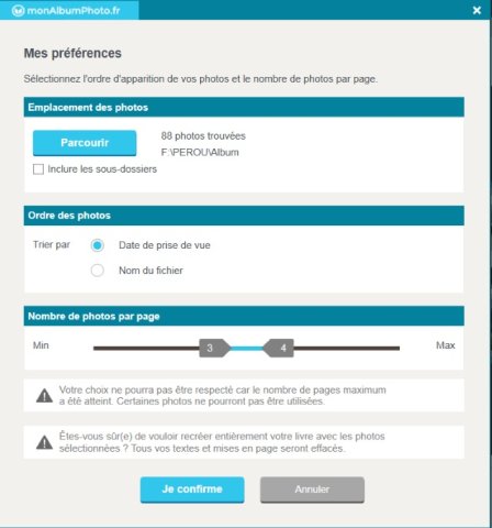 Le chargement automatique des photos